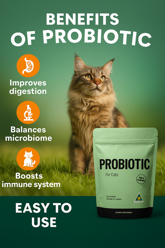 Petz Park Probiotics for Cats - for Wet and Dry Cat Food - Made in Australia