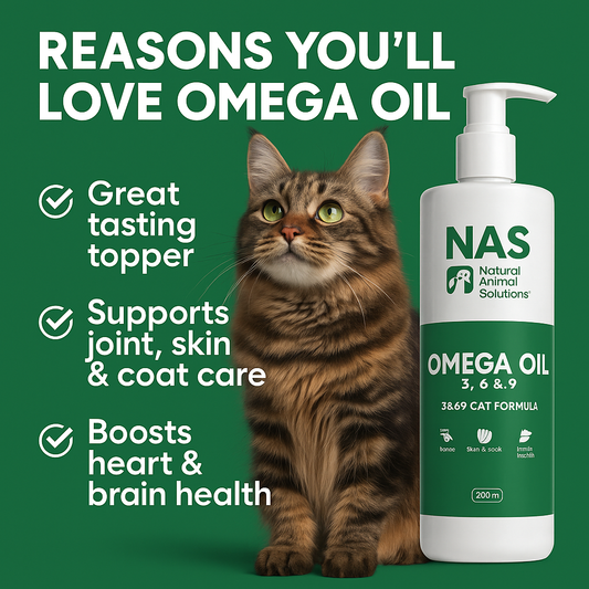 Natural Animal Solutions Omega Oil for Cats. Omega 3, 6 & 9 - 200ml