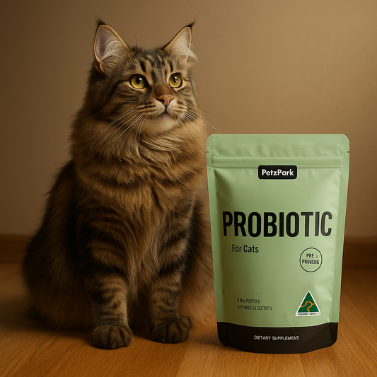 Petz Park Probiotics for Cats - for Wet and Dry Cat Food - Made in Australia