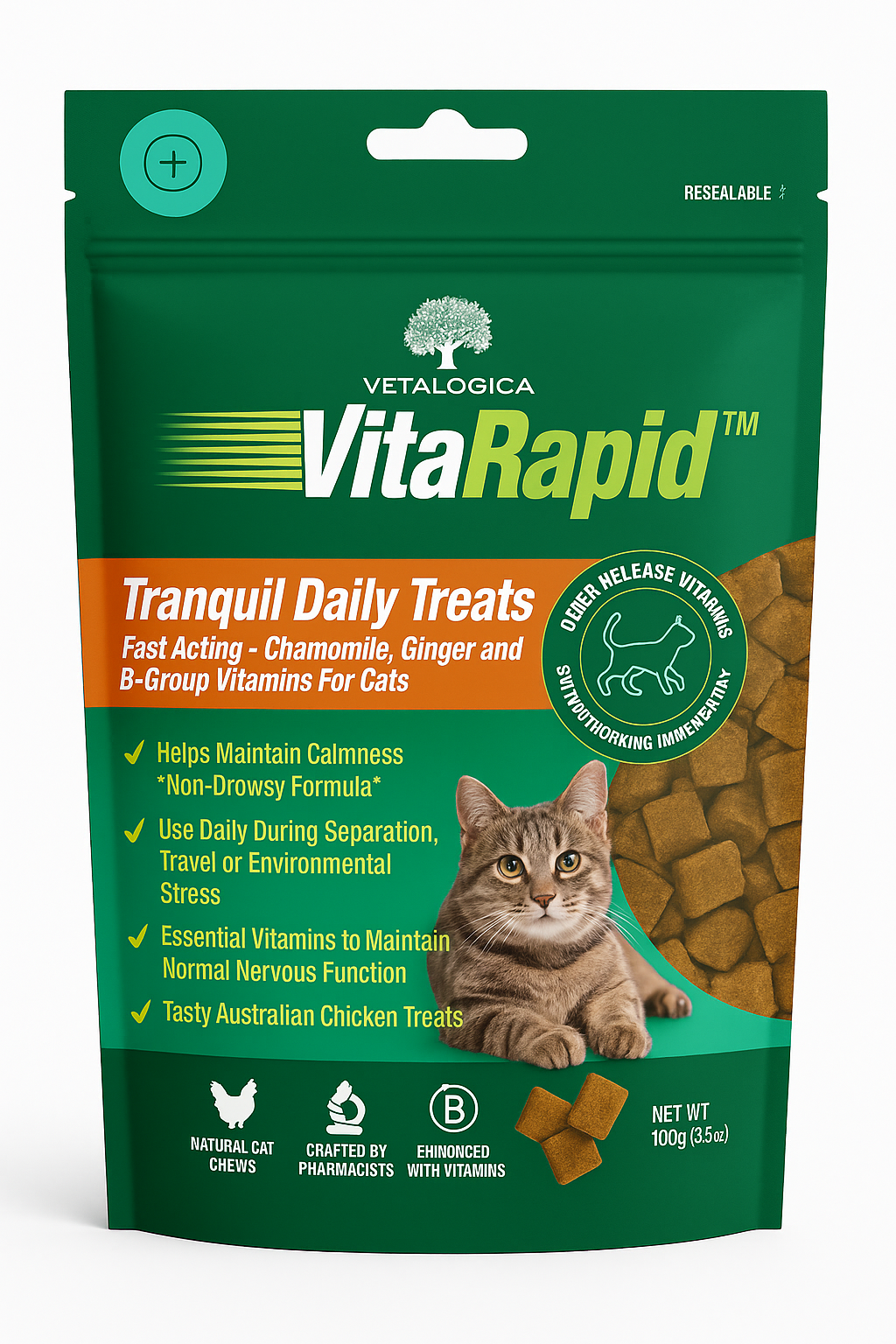 Vetalogica VitaRapid Tranquil Daily Treats for Cats 100 g